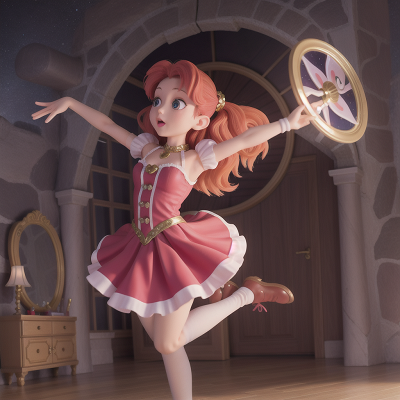 Image For Post Anime, circus, fairy dust, harp, enchanted mirror, jumping, HD, 4K, AI Generated Art