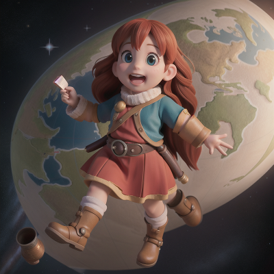 Image For Post Anime, map, singing, joy, space, dwarf, HD, 4K, AI Generated Art