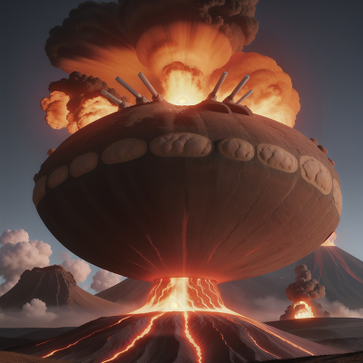 Image For Post Anime, volcanic eruption, bicycle, submarine, alien planet, sandstorm, HD, 4K, AI Generated Art
