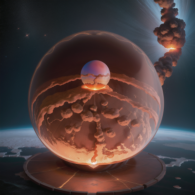 Image For Post Anime, volcanic eruption, crystal ball, camera, maze, space station, HD, 4K, AI Generated Art