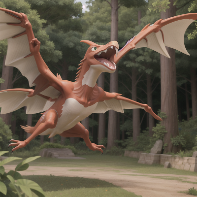 Image For Post Anime, pterodactyl, museum, hero, farmer, forest, HD, 4K, AI Generated Art
