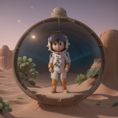 Image For Post Anime, desert oasis, holodeck, drought, key, astronaut, HD, 4K, AI Generated Art