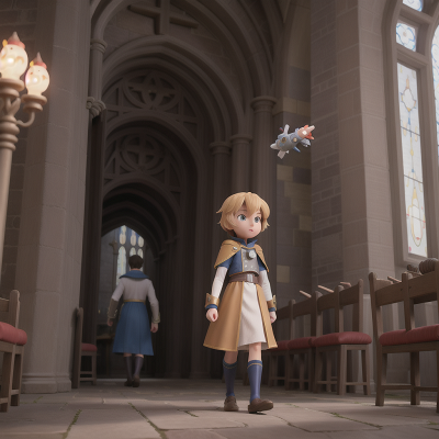 Image For Post Anime, knights, tower, detective, rocket, cathedral, HD, 4K, AI Generated Art