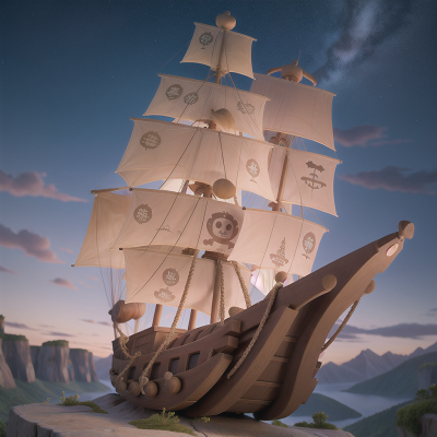 Image For Post Anime, pirate ship, witch, zebra, space, mountains, HD, 4K, AI Generated Art