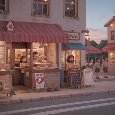 Image For Post Anime, city, ice cream parlor, cavemen, drought, bakery, HD, 4K, AI Generated Art