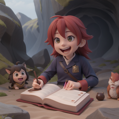 Image For Post Anime, sushi, laughter, spell book, cave, police officer, HD, 4K, AI Generated Art