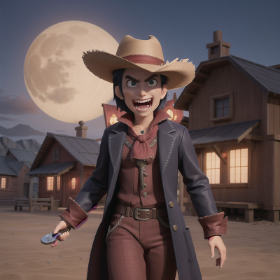 Image For Post Anime, wild west town, vampire, island, key, demon, HD, 4K, AI Generated Art