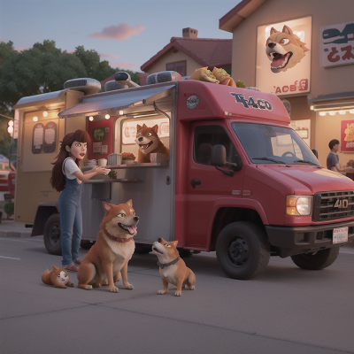 Image For Post Anime, taco truck, anger, dog, accordion, werewolf, HD, 4K, AI Generated Art