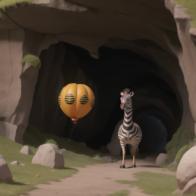 Image For Post Anime, bird, zebra, balloon, hail, cave, HD, 4K, AI Generated Art