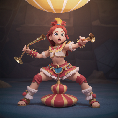 Image For Post Anime, crystal, success, circus, tribal warriors, trumpet, HD, 4K, AI Generated Art