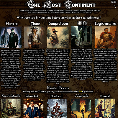 Image For Post The Lost Continent CYOA By: El Rey Anon