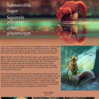 Image For Post Submersible Super Squirrels CYOA V1 by Akumakami64