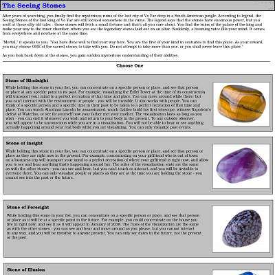 Image For Post The Seeing Stones CYOA