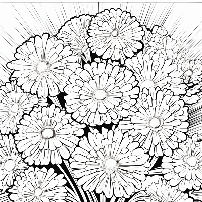 Image For Post Bouquet Blast Floral Eruption - Printable Coloring Page