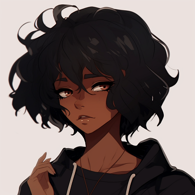 Image For Post Profile Shot of a Black Anime Character - black anime pfp styles