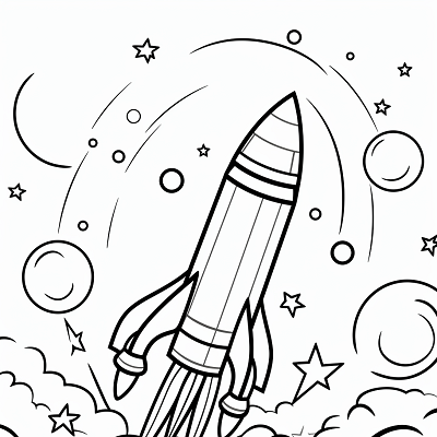 Image For Post Launching Into a Space Journey - Printable Coloring Page