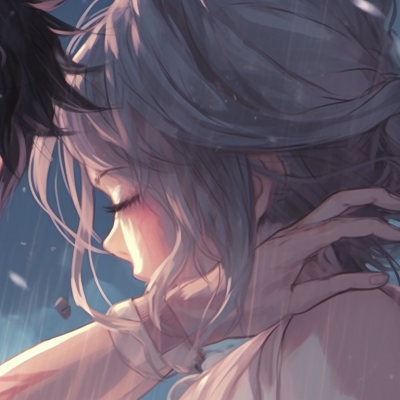 Image For Post | Two characters under ethereal light, cool tones and vast backdrop, gazing into each other's eyes. nifty couple matching pfp pfp for discord. - [couple matching pfp, aesthetic matching pfp ideas](https://hero.page/pfp/couple-matching-pfp-aesthetic-matching-pfp-ideas)