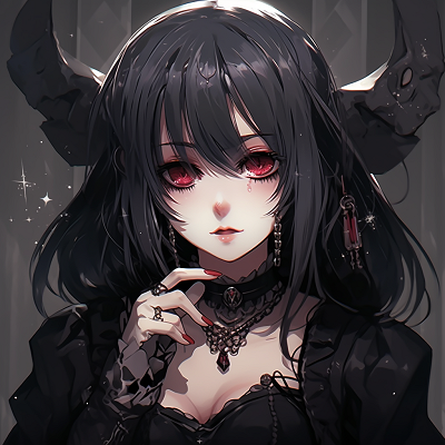 Image For Post Goth Anime Priestess Picture - top-rated goth anime girl pfp