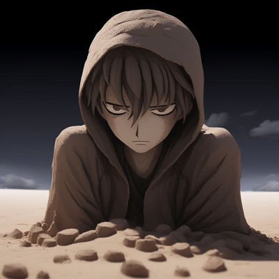 Image For Post | Gaara with teardrops coursing down his cheeks, deep contrast and detailed linework. popular depressed anime characters pfp pfp for discord. - [Anime Depressed PFP Collection](https://hero.page/pfp/anime-depressed-pfp-collection)