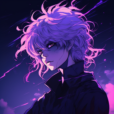 Image For Post | Anime profile enveloped in a starry night setting with glimmering purple details, atmospheric contrast and glossy highlights. aesthetic purple anime pfp pfp for discord. - [Purple Pfp Anime Collection](https://hero.page/pfp/purple-pfp-anime-collection)