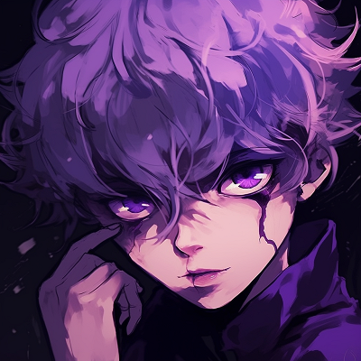 Image For Post Mysterious Anime Boy Pfp - purple anime art pfp