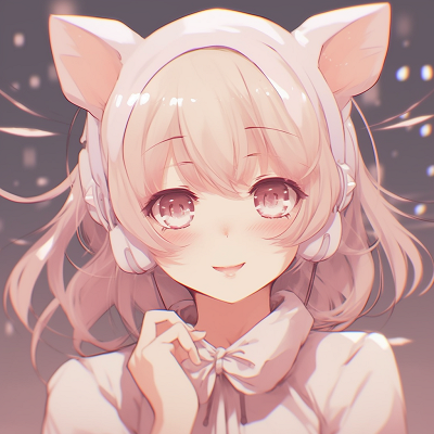 Image For Post | Anime girl sporting cute kitty ears, pastel color palette and soft shading. super cute anime pfp pfp for discord. - [anime pfp cute](https://hero.page/pfp/anime-pfp-cute)