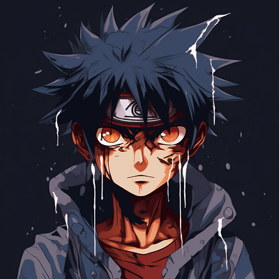 Image For Post | Sasuke's profile embellished with neon grunge art style highlighting the Sharingan eye and linear scars. iconic drippy anime pfp pfp for discord. - [Ultimate Drippy Anime PFP](https://hero.page/pfp/ultimate-drippy-anime-pfp)