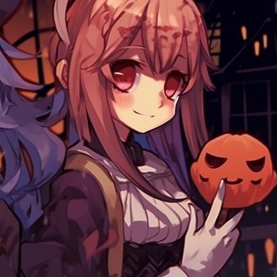 Image For Post | Two characters as vampires, rich colors and detailed Gothic outfits, close-up with fangs revealed. halloween anime matching pfp pfp for discord. - [matching pfp halloween, aesthetic matching pfp ideas](https://hero.page/pfp/matching-pfp-halloween-aesthetic-matching-pfp-ideas)