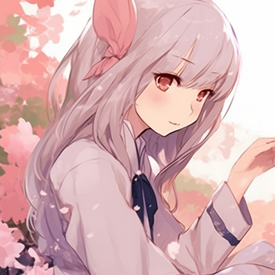 Image For Post | Two characters under a sakura tree, pastel pink and white color palette aesthetic friends matching pfp pfp for discord. - [friends matching pfp, aesthetic matching pfp ideas](https://hero.page/pfp/friends-matching-pfp-aesthetic-matching-pfp-ideas)