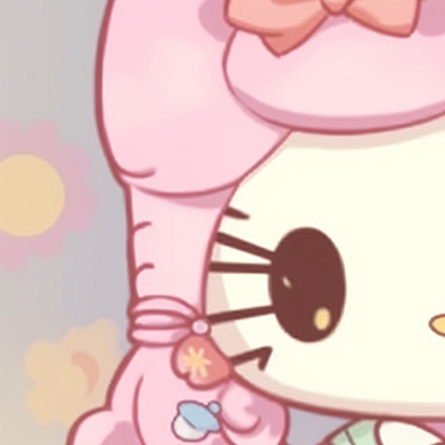 Image For Post | Hello Kitty and Mimmy in matching bows, soft pastel colors and simple design. hello kitty pfp matching themes pfp for discord. - [hello kitty pfp matching, aesthetic matching pfp ideas](https://hero.page/pfp/hello-kitty-pfp-matching-aesthetic-matching-pfp-ideas)
