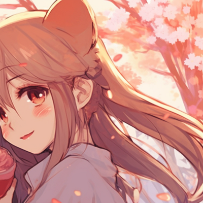 Image For Post | Two characters near a blooming tree, warm colors, sharing an intimate look. how to choose cute anime matching pfp pfp for discord. - [cute anime matching pfp, aesthetic matching pfp ideas](https://hero.page/pfp/cute-anime-matching-pfp-aesthetic-matching-pfp-ideas)