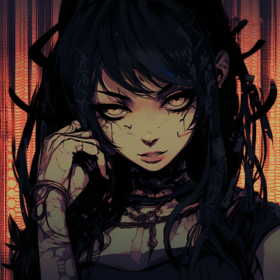 Image For Post | A grunge anime girl with a fierce expression, bold outlines and dark tones. grunge anime pfp for girls - [Grunge Anime PFP](https://hero.page/pfp/grunge-anime-pfp)