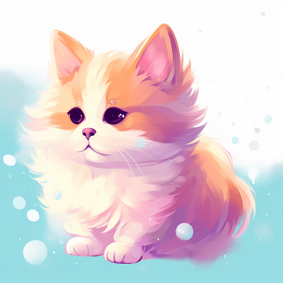 Image For Post | Sketch of a fluffy kitten with pastel colors and soft shading. trendy aesthetic animal pfp - [cute animal pfp](https://hero.page/pfp/cute-animal-pfp)