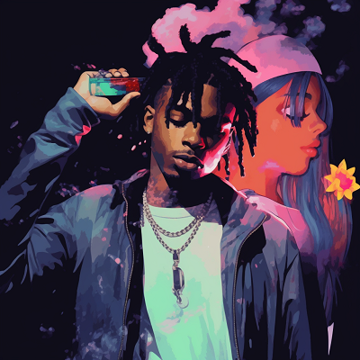 Image For Post | Abstract art style of Playboi Carti featuring anime characteristics, focusing heavily on the eyes and hair. playboi carti aesthetic anime pfp - [Playboi Carti PFP Anime Art Collection](https://hero.page/pfp/playboi-carti-pfp-anime-art-collection)