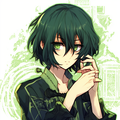 Image For Post | Dreamy anime profile portraying light and shadow play, dominated by varying green shades. moss green anime pfp selections - [Green Anime PFP Universe](https://hero.page/pfp/green-anime-pfp-universe)