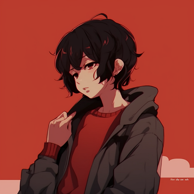 Image For Post | Anime character in a chill pose featuring a warm color scheme with rich red hues. color-themed chill anime pfp - [Chill Anime PFP Universe](https://hero.page/pfp/chill-anime-pfp-universe)
