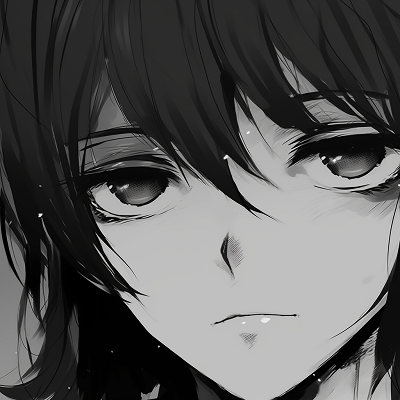Image For Post | Close up of an anime character's face with a peaceful expression, drawn using detailed lines and soft shadings. aesthetic anime profile picture black and white - [Anime Profile Picture Black and White](https://hero.page/pfp/anime-profile-picture-black-and-white)