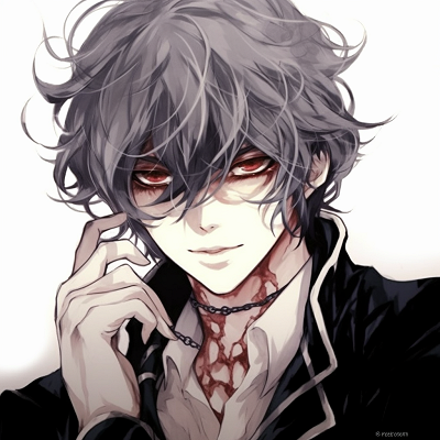 Image For Post | Kaname Kuran in a relaxed pose, dark tones and detailed linework. anime male character pfp - [Anime Guy PFP](https://hero.page/pfp/anime-guy-pfp)