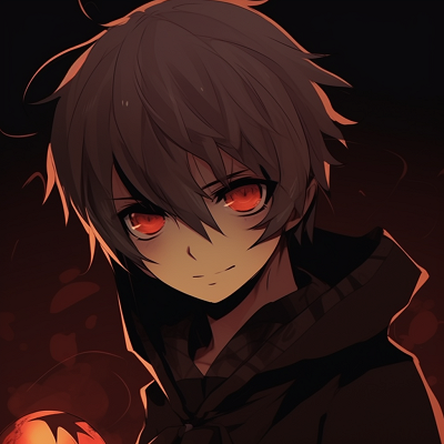 Image For Post | Animated character as a ghoul, haunting eyes and heavy shadows. anime halloween pfp style - [Anime Halloween PFP Collections](https://hero.page/pfp/anime-halloween-pfp-collections)