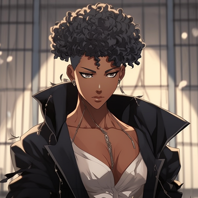 Image For Post | Diva-like black anime character, exquisite attire, and glamorous makeup. glamorous female black anime characters pfp - [Amazing Black Anime Characters pfp](https://hero.page/pfp/amazing-black-anime-characters-pfp)