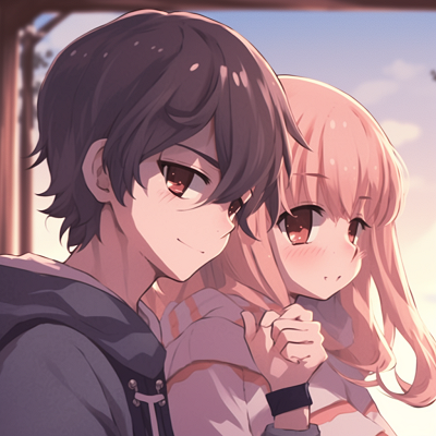 Image For Post | Portrait of an anime boy and girl with emphasis on their hairstyles and vibrant eye colors. matching pfp anime boy and girl - [Matching PFP Anime Gallery](https://hero.page/pfp/matching-pfp-anime-gallery)