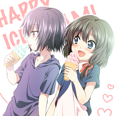 Image For Post Rumi And Sachi Happy Ice cream time! By yakiniku (konoha3561)