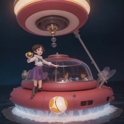 Image For Post Anime, crystal ball, success, submarine, hovercraft, harp, HD, 4K, AI Generated Art