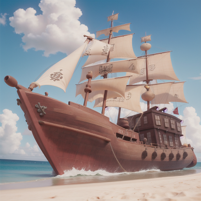 Image For Post Anime, pirate ship, detective, beach, elf, desert, HD, 4K, AI Generated Art