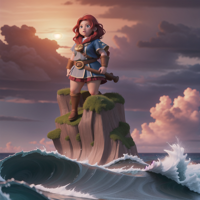 Image For Post Anime, school, storm, dwarf, ocean, sunset, HD, 4K, AI Generated Art