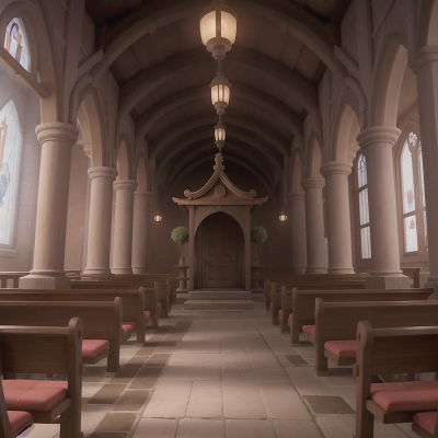 Image For Post Anime, temple, train, cathedral, teacher, hidden trapdoor, HD, 4K, AI Generated Art