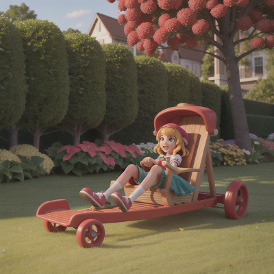 Image For Post Anime, garden, sled, park, romance, carnival, HD, 4K, AI Generated Art