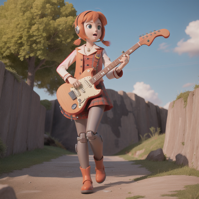 Image For Post Anime, electric guitar, drought, bagpipes, robot, saxophone, HD, 4K, AI Generated Art