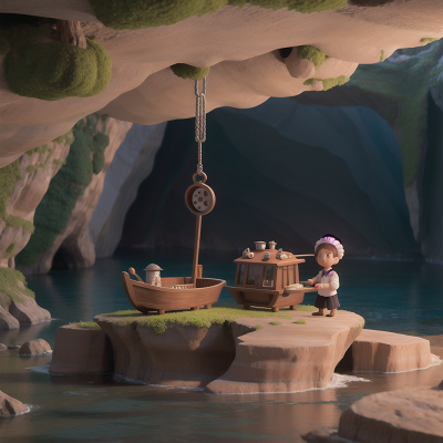Image For Post Anime, chef, cave, scientist, boat, key, HD, 4K, AI Generated Art