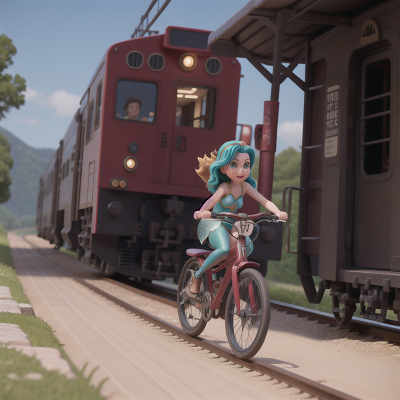 Image For Post Anime, bicycle, train, mermaid, gladiator, wizard, HD, 4K, AI Generated Art